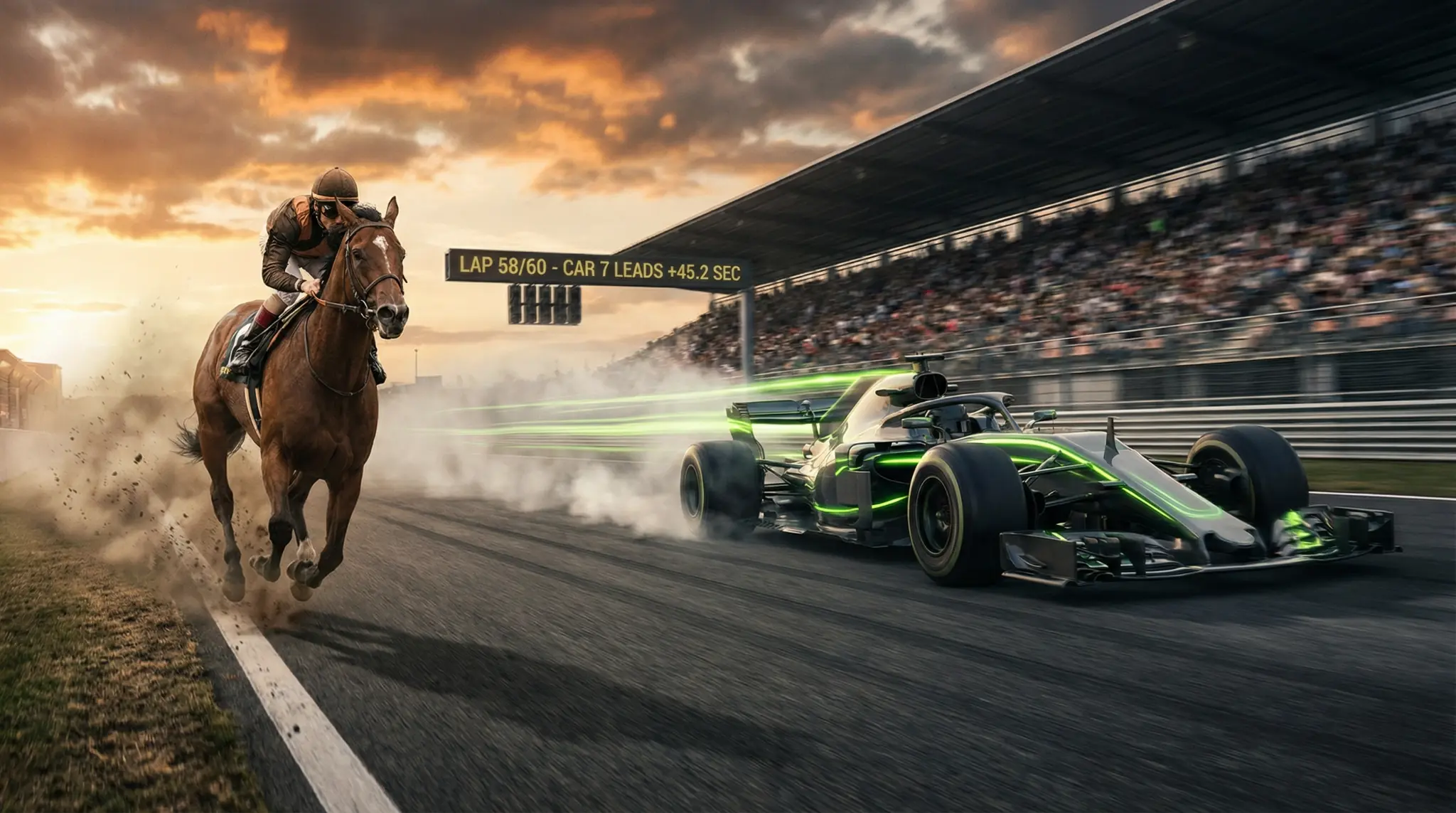 É como tentar vencer uma Fórmula 1 montado em um cavalo